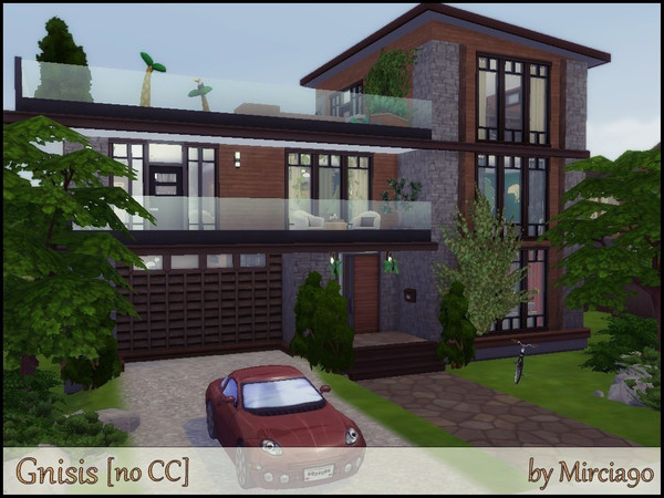 Sims 4 — Gnisis by Mircia90 — A house in a modern style for a large family. Lot Size: 40x30 Price: 182 689 $ No CC [Ps :