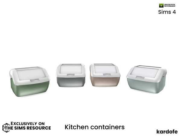 Sims 4 — kardofe_Kitchen containers_Rice container by kardofe — Container for storing rice, decorative, in four colour