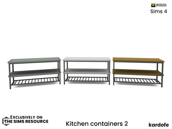 Sims 4 — kardofe_Kitchen containers_auxiliary table by kardofe — Side table, wood and metal, available in three colour