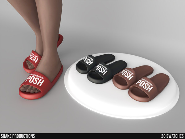 Sims 4 — 951 - Slippers (Male) by ShakeProductions — Shoes/Slippers HQ Compatible New Mesh All LODs 20 Colors