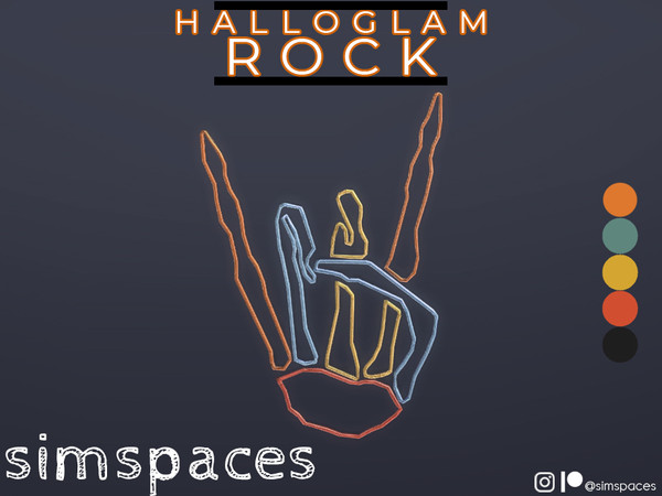 Sims 4 — HalloGlam - Rock by simspaces — Part of the HalloGlam set: Rock on, you magnificent creature. ROCK ON. Available