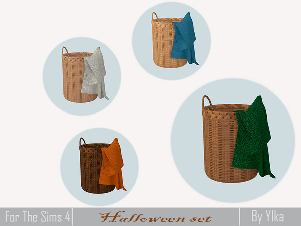 Sims 4 — [SJB] Halloween set - basket with a blanket by Ylka by Ylka — Has 4 colors. You can see all the colors in the
