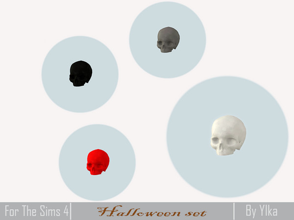 Sims 4 — [SJB] Halloween set - skull by Ylka by Ylka — Has 4 colors. You can see all the colors in the photo above.
