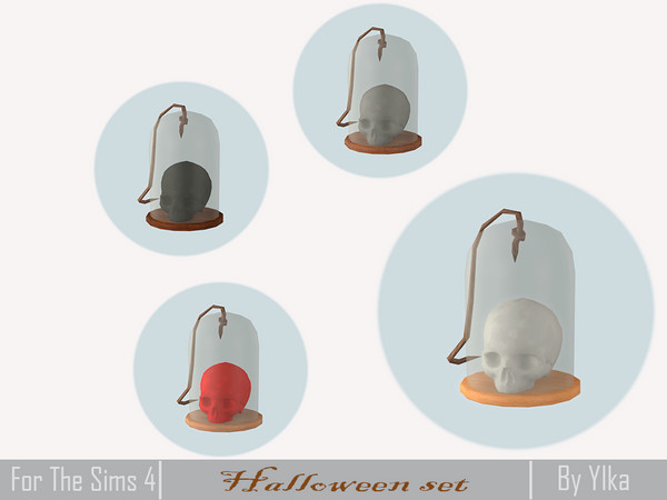 Sims 4 — [SJB] Halloween set - skull in a glass jar by Ylka by Ylka — Has 4 colors. You can see all the colors in the