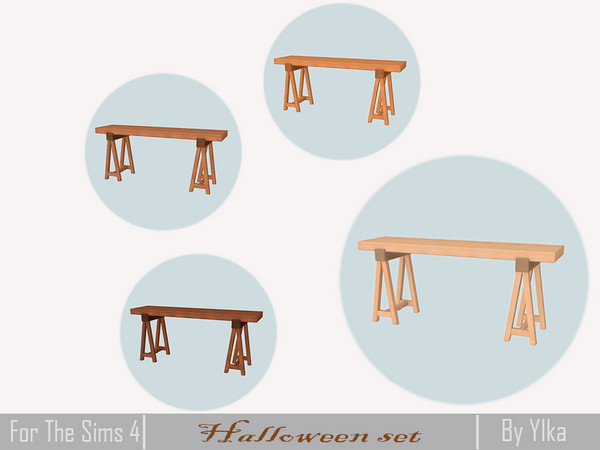 Sims 4 — [SJB] Halloween set - table hallway by Ylka by Ylka — Has 4 colors. You can see all the colors in the photo