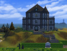 Sims 4 — Langley Manor *Haunted* by stevo4452 — Langley Manor, huge mansion with a graveyard, a hedgemaze, library,