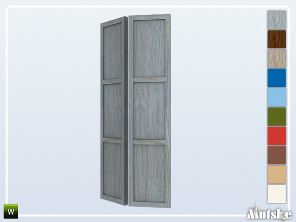 Sims 4 — Kafenes Shutter Middle Closed by Mutske — Part of the construtionset Kafenes. Made by Mutske@TSR.