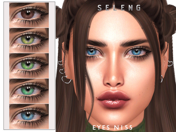 Sims 4 — Eyes N155 by Seleng — HQ compatible eyes with 15 colours. Allowed for all the ages. Enjoy!
