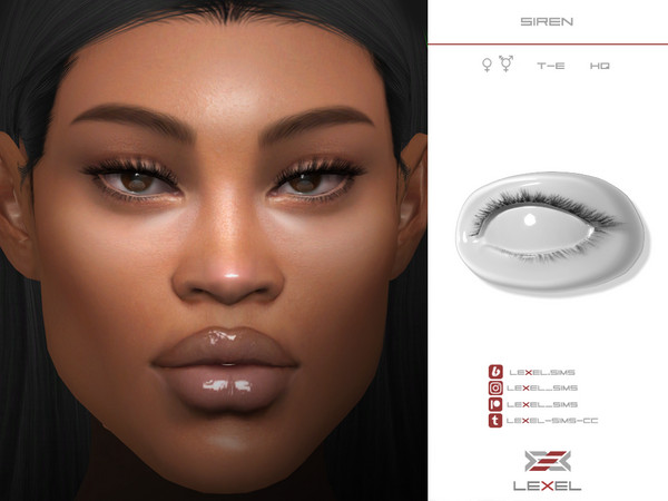 Sims 4 — Siren 3D Eyelashes (2 categories) by LEXEL_s — 3 swatches T-E Female & t-female sims only HQ textures Can be