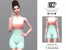 Sims 4 — Jumpsuit #4 by SimsCCPrime — - Female, Teen-Elder - CAS Thumbnail Included - 5 Swatches - All lods included -