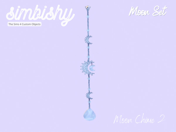 Sims 4 — Moon Chime 2 by simbishy — A ceiling hanging of crescent moons.