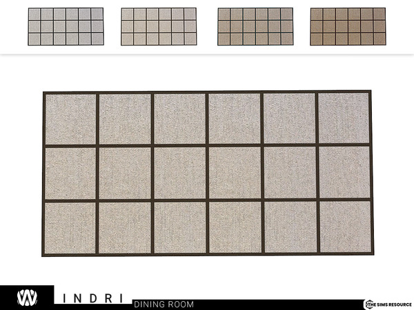 Sims 4 — Indri Rug by wondymoon — - Indri Dining Room - Rug - Wondymoon|TSR - Creations'2022