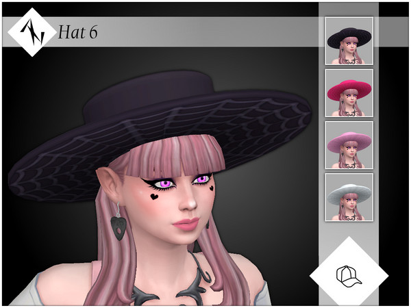 Sims 4 — Hat 6 by AleNikSimmer — Hat inspired by Draculaura G3 from Monster High. It comes in the original color plus