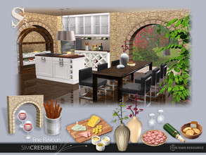 Sims 3 — Fine Flavours Dining room by SIMcredible! — Here is the dining area of the Fine Flavours collection. Along with