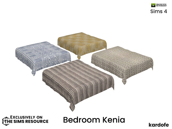 Sims 4 — kardofe_Bedroom Kenia_Blanket by kardofe — Decorative bedspread to put on the bed in four different options