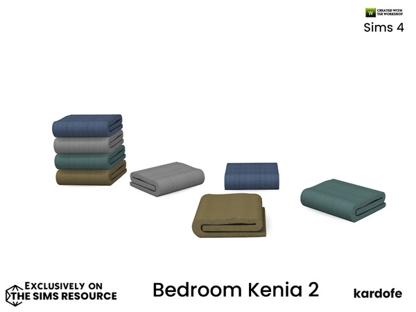 Sims 4 — kardofe_Bedroom Kenia_Folded fabric by kardofe — Folded blanket, in four colour options