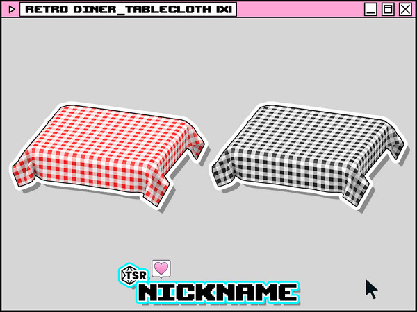 Sims 4 — retro diner_tablecloth 1x1 by NICKNAME_sims4 — retro diner deco set 10 package files. retro diner_tissue