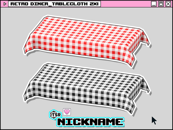 Sims 4 — retro diner_tablecloth 2x1 by NICKNAME_sims4 — retro diner deco set 10 package files. retro diner_tissue