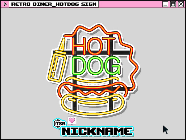 Sims 4 — retro diner_hotdog sign by NICKNAME_sims4 — retro diner sign set 10 package files. retro diner_outdoor floor