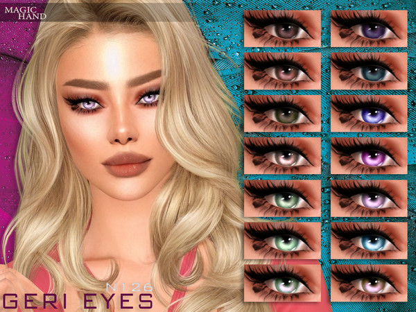 Sims 4 — Geri Eyes N126 by MagicHand — Colorful eyes for males and females in 18 swatches - HQ Compatible. Preview - CAS