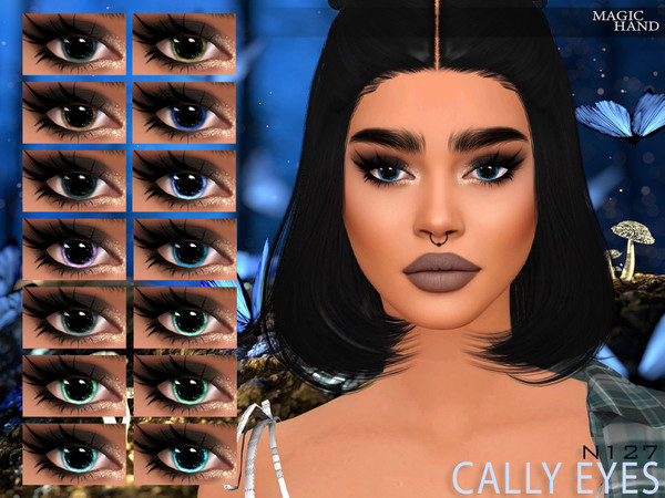 Sims 4 — Cally Eyes N127 by MagicHand — Lazer eyes for males and females in 16 swatches - HQ Compatible. Preview - CAS