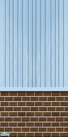 Sims 2 — Studio K BR01VWS - Light Blue by StudioKhagerks — Part of the Brick 01 & Vertical Wood Siding series. 20