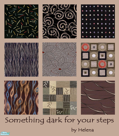 Sims 2 — Something dark for your steps by Helena — A few carpets in dark colours. Enjoy