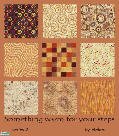 Sims 2 — Something warm for your steps no2 by Helena — A few carpets in warm colours - now 2nd collection. Enjoy !