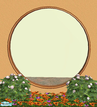 Sims 2 — Luxury 3-tile Round Window clear glass by chrissy6930 — Clear glass recolor of Luxury 3-tile Round Window.