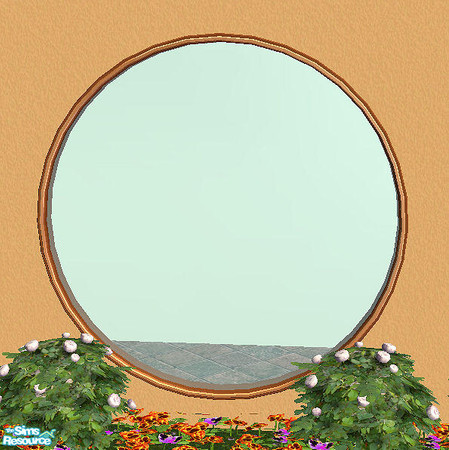 Sims 2 — Luxury 3-tile Round Window diagonal by chrissy6930 — Diagonal version of Luxury 3-tile Round Window from this