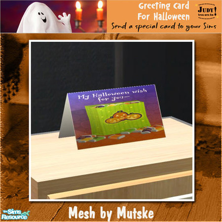 Sims 2 — Judy Halloween Card 8 by judyhugsnoopy — Sending a Halloween Card to your Sims ;D You must need to download the