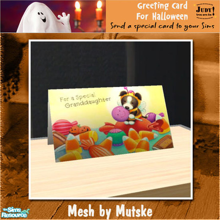 Sims 2 — Judy Halloween Card 6 by judyhugsnoopy — Sending a Halloween Card to your Sims ;D You must need to download the