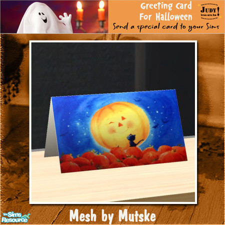 Sims 2 — Judy Halloween Card 3 by judyhugsnoopy — Sending a Halloween Card to your Sims ;D You must need to download the