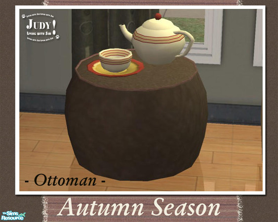 Sims 2 — Judy Autumn Living Room - Ottoman by judyhugsnoopy — A new recolor set to welcome Autumn Season. You must need