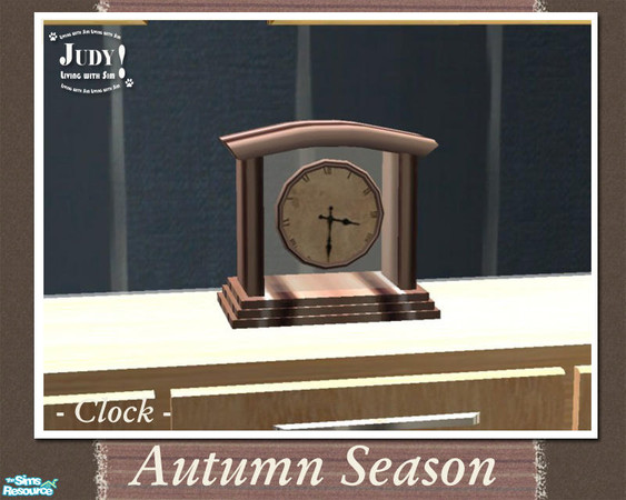 Sims 2 — Judy Autumn Living Room - Clock by judyhugsnoopy — A new recolor set to welcome Autumn Season. You must need to