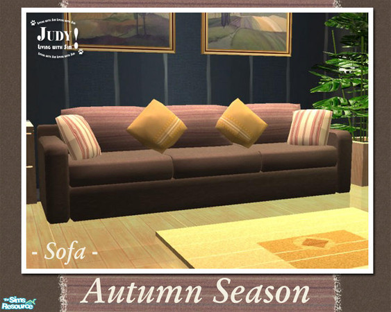 Sims 2 — Judy Autumn Living Room - Sofa by judyhugsnoopy — A new recolor set to welcome Autumn Season. You must need to