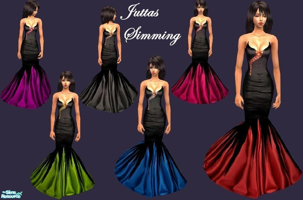 Sims 2 — adult silk hallooween formal dress by juttaponath — Do not reupload or edit and upload. Thank you