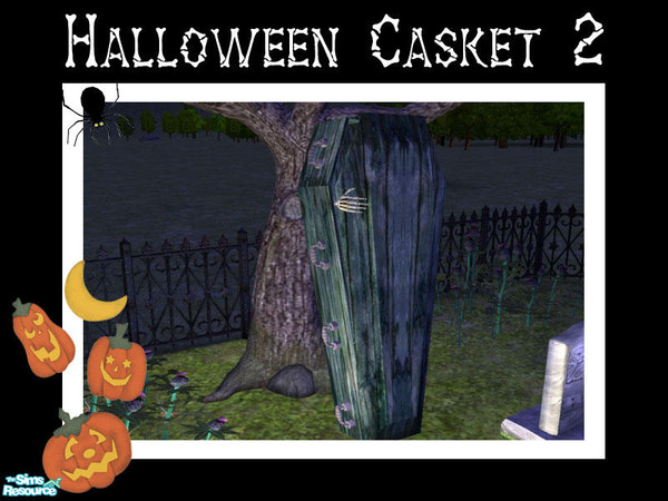 Sims 2 — Hallowen Casket 2 by Shakeshaft — Part of a set of Caskets and Graves to decorate your sim cemeteries....also 2