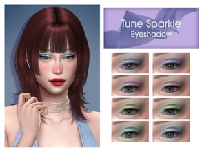 Sims 4 — Tune Sparkle Eyeshadow by Lisaminicatsims — -Tune Sparkle Make Up Set -New Mesh -Eyeshadow category -HQ comatble