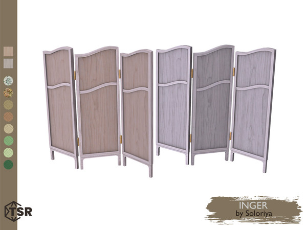 Sims 4 — Inger. Divider by soloriya — Wooden divider. Part of Inger set. 8 color variations. Category: Decorative -
