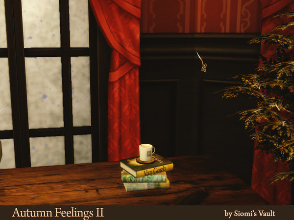 Sims 4 — Autumn Feelings II Books  by siomisvault — And yes I usually try to put books in my sets why? because reading