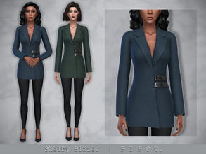Sims 4 — Shelby Blazer. by Pipco — A blazer in 13 colors. Base Game Compatible New Mesh All Lods HQ Compatible Shadow,