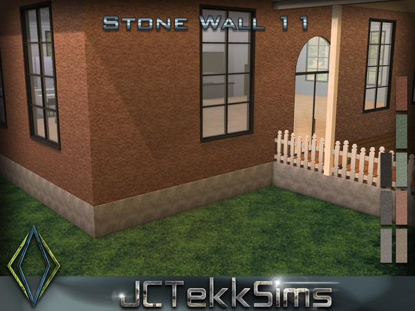 Sims 4 — Stone Wall 11 by JCTekkSims — Created by JCTekkSims.