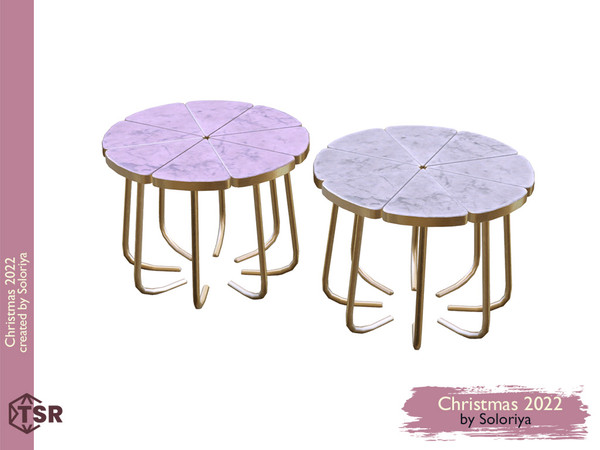 Sims 4 — Christmas 2022. Coffee Table by soloriya — Coffee table. Part of Christmas 2022 set. 2 color variations.