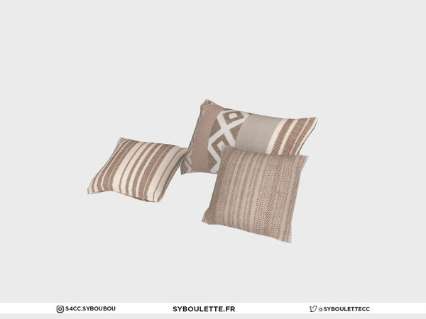 Sims 4 — Sandrine - Bed pillows by Syboubou — Those bed pillows are dragable in love mode and can be slotted into the