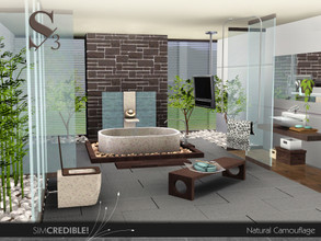 Sims 3 — Natural Camouflage bathroom by SIMcredible! — This bathroom was designed to your refined sims's crave. Sims who