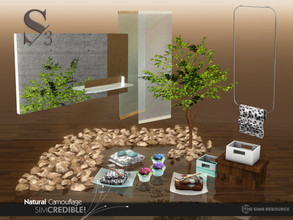 Sims 3 — Natural Camouflage Decor by SIMcredible! — Bringing for your sims bathrooms some living touch clutter, enhanced