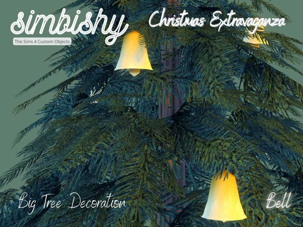 Sims 4 — Christmas Extravaganza - Big Tree Decoration BELL by simbishy — Bells for your simmies' Christmas tree