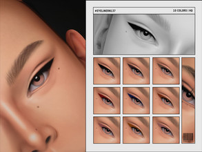Sims 4 — Eyeliner | N137 by cosimetic — - Female - 10 Swatches. - 10 Custom thumbnail. - You can find it in the makeup