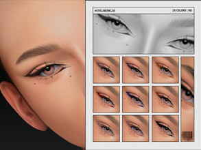 Sims 4 — Eyeliner | N136 by cosimetic — - Female - 10 Swatches. - 10 Custom thumbnail. - You can find it in the makeup